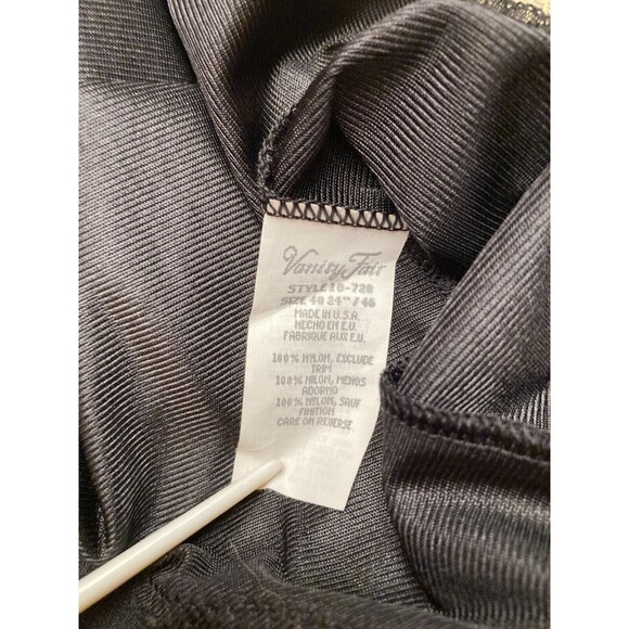 Vintage 90s Slip 1990s Black Full Dress Slip Lingerie Pinup Goth Size Large - Picture 4 of 5